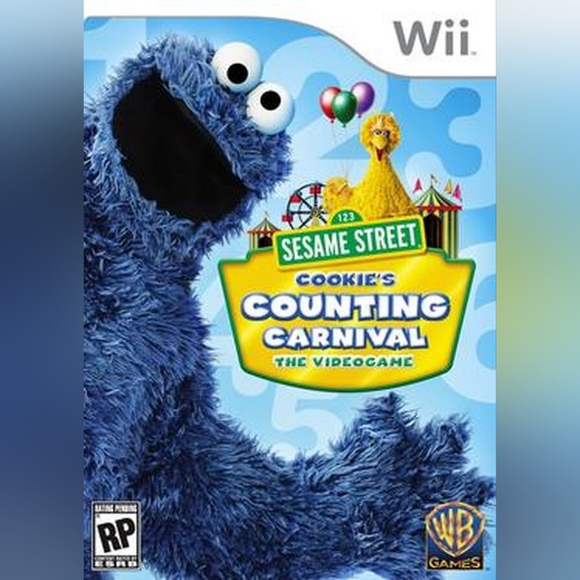 NIB Nintendo Wii Sesame Street Cookie's Counting Carnival+Remote Cover - Picture 1 of 3